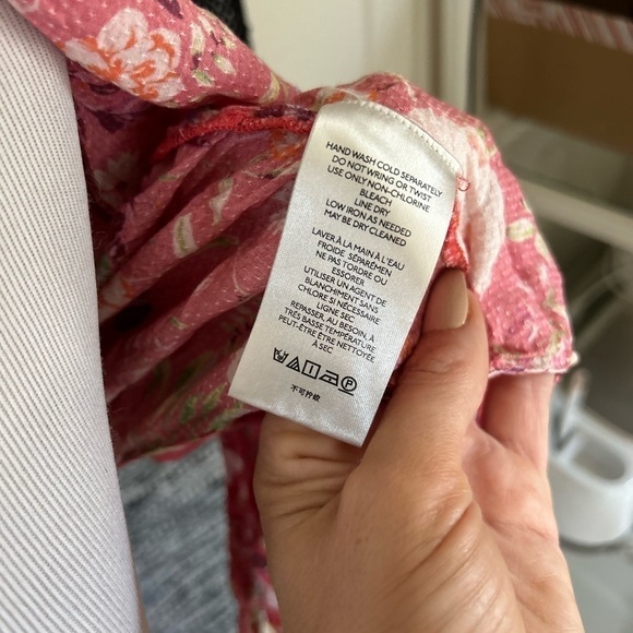 Anthropologie floral tied cover up/top size 2X - Picture 5 of 6